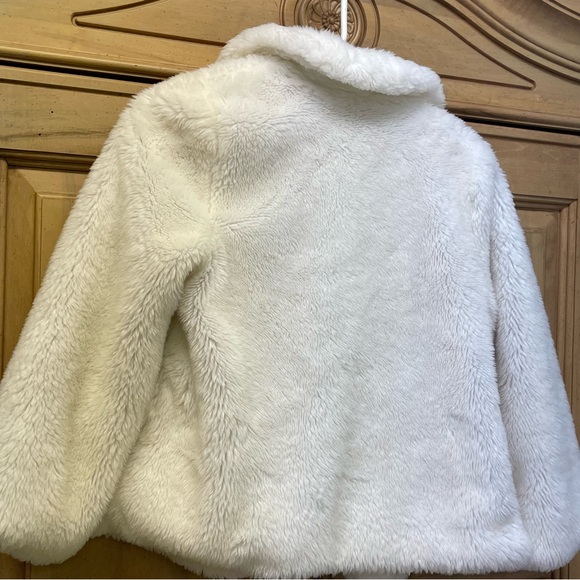 Girls faux fur DISNEY Frozen coat size 7/8, white - Picture 6 of 11